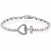 Sterling Silver Simulated Diamond cz Pave Heart Square Circle Tennis Bracelet