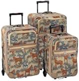 Horse Tapestry 3-Piece Rolling Luggage Set
