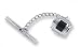 STEL Stainless Steel Black Enamel Tie Tac