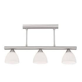 Eglo 85841A Kyra, Nickel and Satin Frosted Opal, 3-Light Ceiling Light Fixture by Eglo