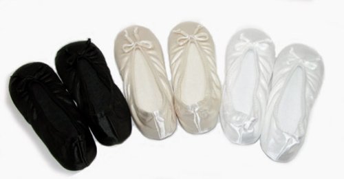 Buy Now at Amazon.com: Classic Satin Ballerina Slippers By Totes ISOTONER