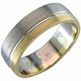 Two Tone Trendy Men &acute; s Wedding Band - B00011T5TU