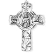 Fine Pewter Saint Thomas the APostle 5-inch Wall Cross and Prayer Card