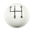 Hurst 1630003 White 4-Speed Classic Shifter Knob