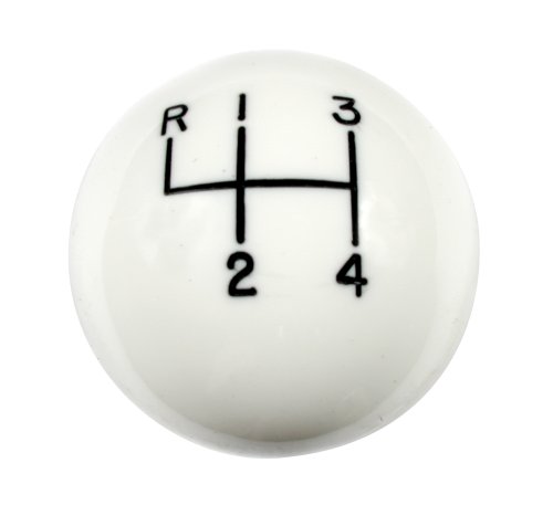 Hurst 1630003 White 4-Speed Classic Shifter Knob