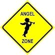 ANGEL ZONE sign * street novelty SO CUTE