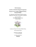 Books : Progress in Preventing Childhood Obesity: Focus on Schools - Brief Summary: Institute of Medicine Regional Symposium