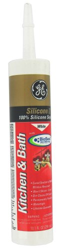 GE Silicone II White Bath Sealant, 10.1-Ounce Cartridge #GE5000