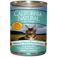 California Natural Salmon & Sweet Potato Canned Cat & Kitten Food - 24x5.5 oz
