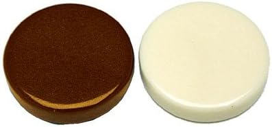 Brown and Ivory Plastic Backgammon Checkers - 1.1 inch diameter