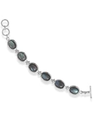Labradorite Toggle Bracelet - 7 Inch +.5ext