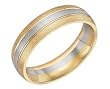18kt Gold and Platinum Frost Wedding Band
