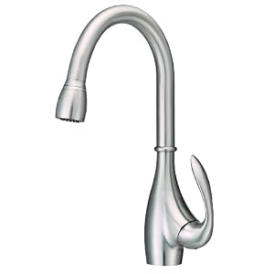 Danze D454746SS Bellefleur Single Handle Two Function Pull Down Kitchen Faucet, Stainless Steel