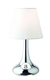 Trio-Leuchten 5960011-01 Tischleuchte Touch ME 1xE14 max. 40W Stoffschirm D: 15 cm Fuss chrom Schirm weiß