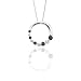 14K White Gold 1/4 ct. Alternating Black and White Diamond \