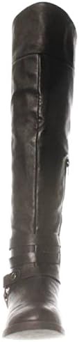 JustFab Sawa Riding Boot - Black, 6.5 M US / 37 EU