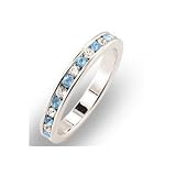 Women's Aquamarine Swarovski Ring, Size: 5-10