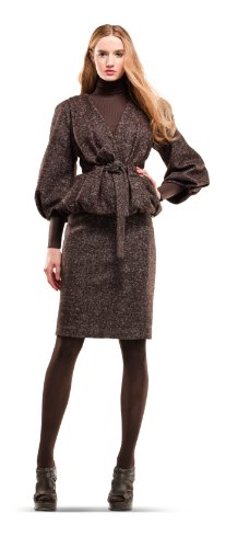 HEATHERED WOOL TWEED BLOUSON JACKET