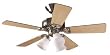 Hunter 20431 Beacon Hill Three-Light 42-Inch Five-Blade Ceiling Fan, Brushed Nickel with Frosted
