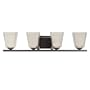 Kichler Lighting 5462OZ 4-Light Urban Ice Incandescent Bath Light, Old Bronze