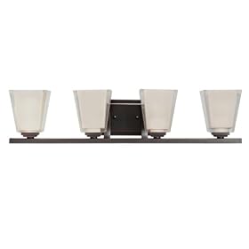 Kichler Lighting 5462OZ 4-Light Urban Ice Incandescent Bath Light, Old Bronze