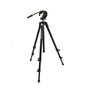 Manfrotto Basic 055XDB Tripod (Black) Outfit with 128RC (3130) Micro Fluid Head
