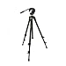 Manfrotto Basic 055XDB Tripod (Black) Outfit with 128RC (3130) Micro Fluid Head