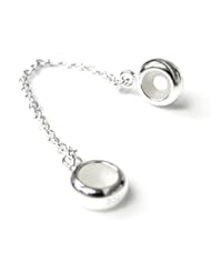 From Amazon.com. Click for details:
 Jewelry: .925 Sterling Silver Stopper Safety Chain Bead Charm For European Charm Bracelets - Queenberry Jewelry: .925 Sterling Silver Stopper Safety Chain Bead Charm For European Charm Bracelets - Queenberry