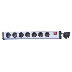 Ehmann 0201e60072301 Universal Steckdosenleiste 7-fach plus, silber-schwarz