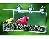 Duncraft 74201 Cardinal Classic Window Bird Feeder, 1 Quart