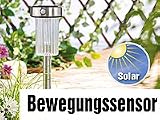 Lunartec Klassische Solar-LED-Weglaterne mit PIR-Bewegungssensor