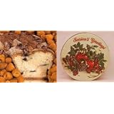 Golden Raspberry 10" Coffee Cake Seasons Greetings Gift Tin by Boba Tea Direct