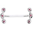 Invisible Bioplast Pink Gem Sterling Twist Nipple Shield