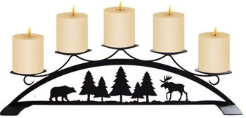 Moose/Bear Table Top Center Candle Holders