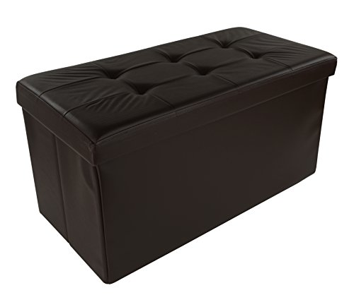 Dualplex Foldable Storage Ottoman Bench, Comfortable Seat 30