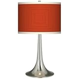 IMAGE OF Stacy Garcia Crackled Square Coral Giclee Trumpet Table Lamp
