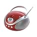 Coby CX-CD241 Portable CD Player with AM/FM Stereo Tuner, Red