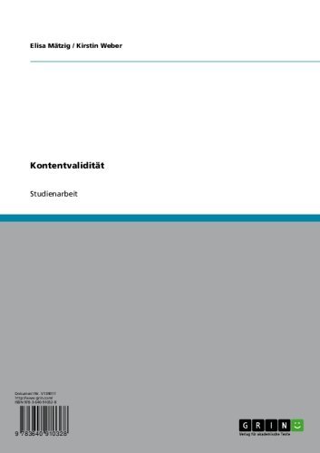 Kontentvalidität (German Edition)