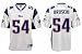 Tedy Bruschi New England Patriots #54 Replica Reebok NFL Football Jersey (White)