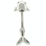 Dolphin D Belly Ring