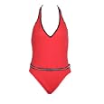 Nautica Watermelon Halter One Piece Swimsuit with Belt