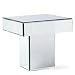 Mirrored Side Tables - west elm Mirror Block Side Table, Mirrored Glass