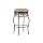 Hillsdale Lincoln 26-Inch Backless Swivel Counter Stool, Black Gold Finish with Beige Fabric