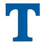 8-Inch Wall Hanging Wood Letter T Blue