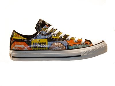 Converse Chuck Taylor All Star Coated Canvas Low Top Metal Backstage Pass Black/Multicolor 105759F