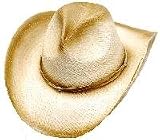 Straw Stained Hat / Straw Band with Silver Adornments Size S/M