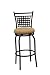 Kitchen & Housewares : Black Checker Metal Stool- 30"