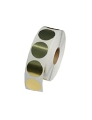 Office Product: 1" Round Gold Foil Labels / Stickers - 1000 Labels Per Roll, 1 Roll Per Pack - LabelValue.com