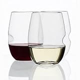 govino Stemless Shatterproof Wine Glasses - 32 Pack