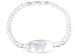 Italian Sterling Silver Engraveable Medical Identification ID Bracelet